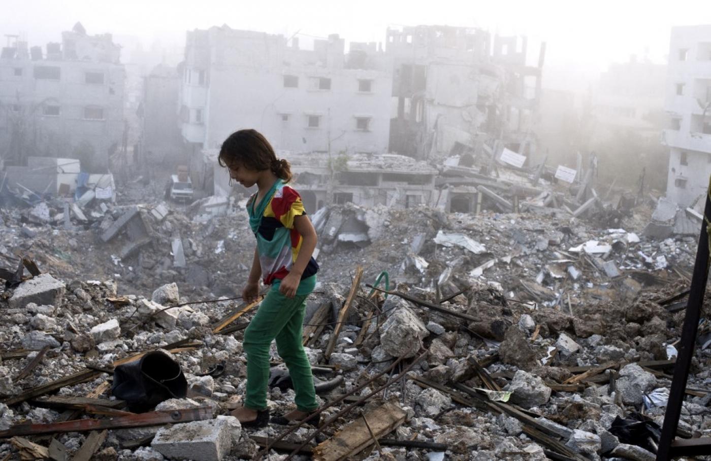 gaza rubble 2014 afp