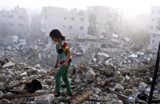 gaza rubble 2014 afp