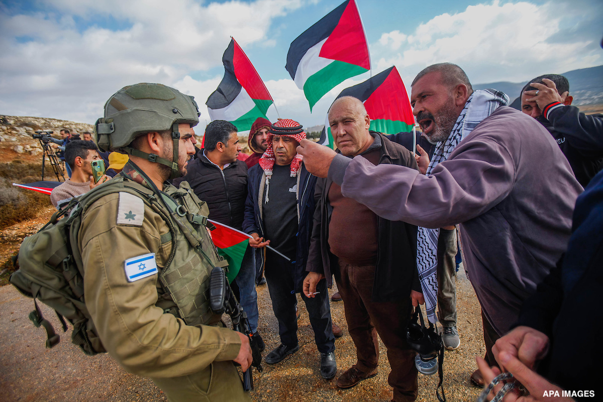 Protest against Israeli settlements in the village of Beit Dajan in Nablus, Palestine - 25 Nov 2022